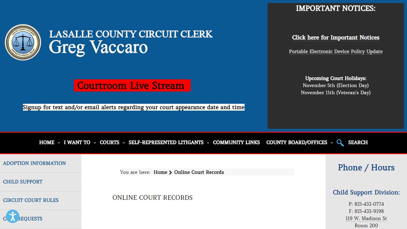 Online Court Records - LaSalle County